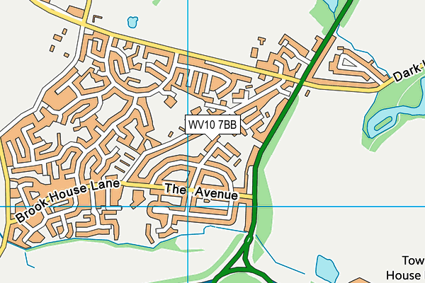 WV10 7BB map - OS VectorMap District (Ordnance Survey)