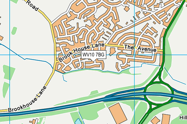 WV10 7BG map - OS VectorMap District (Ordnance Survey)