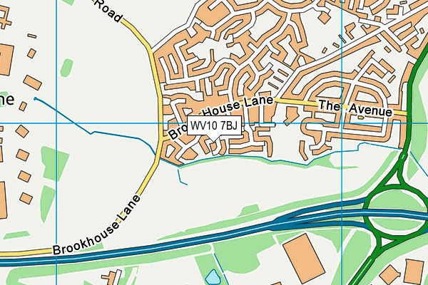 WV10 7BJ map - OS VectorMap District (Ordnance Survey)