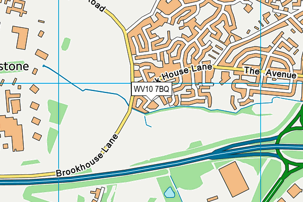 WV10 7BQ map - OS VectorMap District (Ordnance Survey)