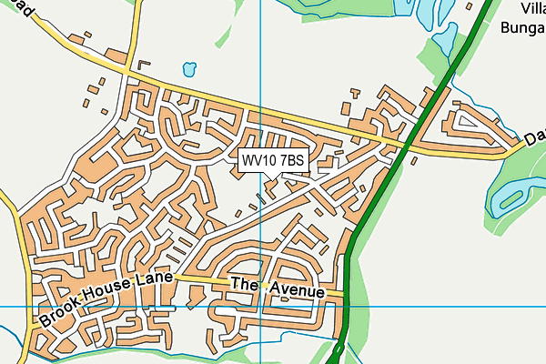 WV10 7BS map - OS VectorMap District (Ordnance Survey)