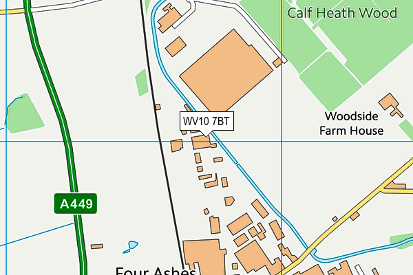 WV10 7BT map - OS VectorMap District (Ordnance Survey)