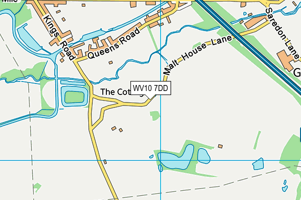 WV10 7DD map - OS VectorMap District (Ordnance Survey)