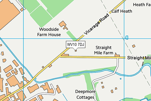 WV10 7DJ map - OS VectorMap District (Ordnance Survey)