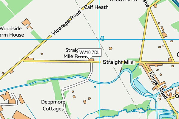 WV10 7DL map - OS VectorMap District (Ordnance Survey)