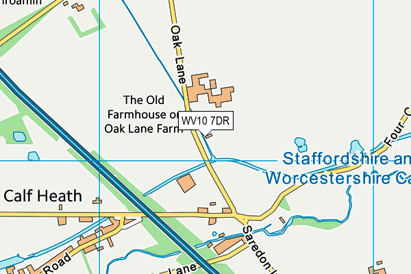 WV10 7DR map - OS VectorMap District (Ordnance Survey)