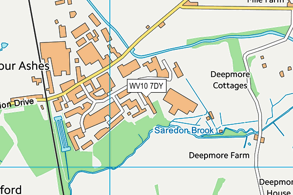 WV10 7DY map - OS VectorMap District (Ordnance Survey)