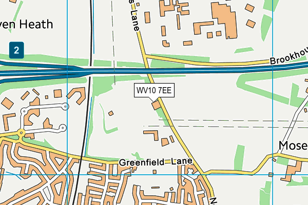 WV10 7EE map - OS VectorMap District (Ordnance Survey)