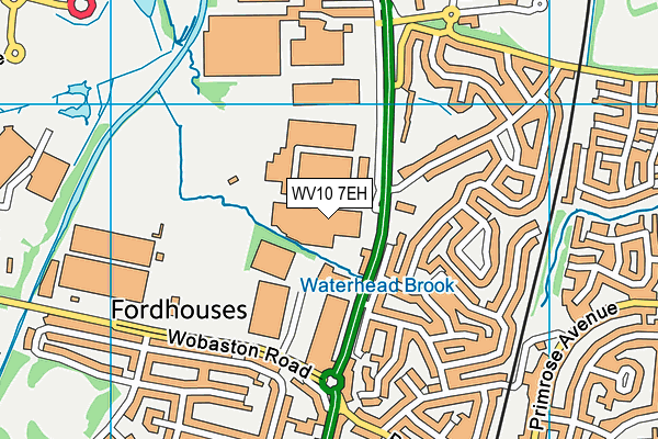 Utc Collins Sports Ground map (WV10 7EH) - OS VectorMap District (Ordnance Survey)
