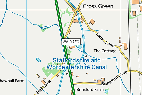 WV10 7EQ map - OS VectorMap District (Ordnance Survey)