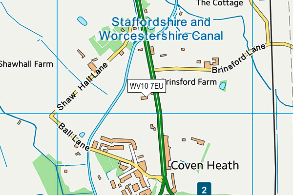 WV10 7EU map - OS VectorMap District (Ordnance Survey)