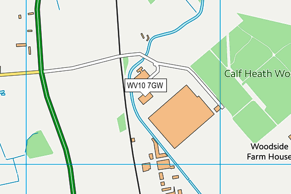 WV10 7GW map - OS VectorMap District (Ordnance Survey)