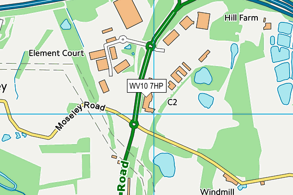 WV10 7HP map - OS VectorMap District (Ordnance Survey)
