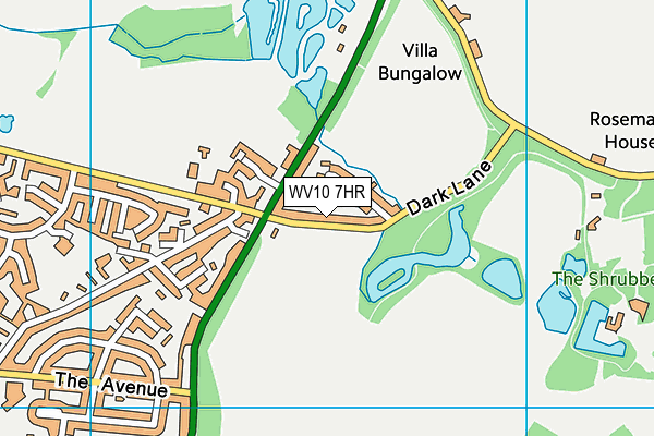 WV10 7HR map - OS VectorMap District (Ordnance Survey)
