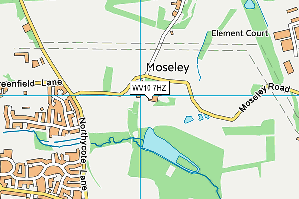 WV10 7HZ map - OS VectorMap District (Ordnance Survey)