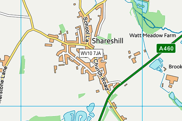 WV10 7JA map - OS VectorMap District (Ordnance Survey)