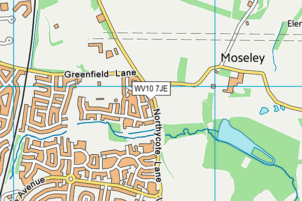 WV10 7JE map - OS VectorMap District (Ordnance Survey)