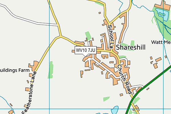 WV10 7JU map - OS VectorMap District (Ordnance Survey)