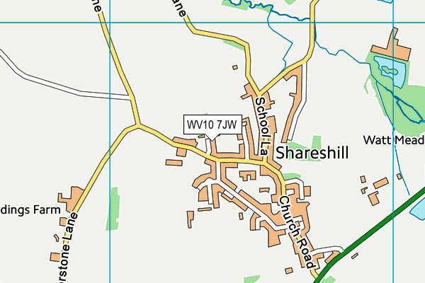 WV10 7JW map - OS VectorMap District (Ordnance Survey)