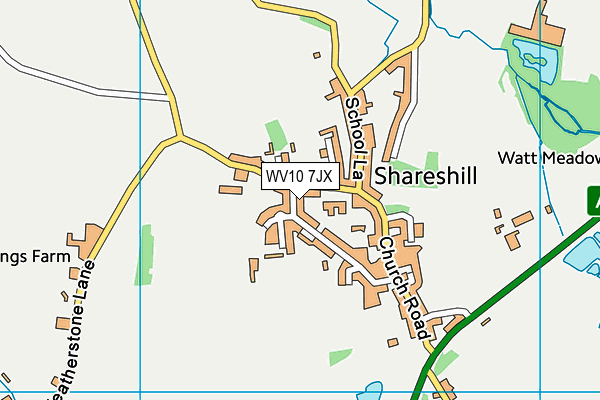 WV10 7JX map - OS VectorMap District (Ordnance Survey)