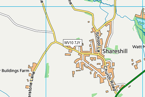 WV10 7JY map - OS VectorMap District (Ordnance Survey)