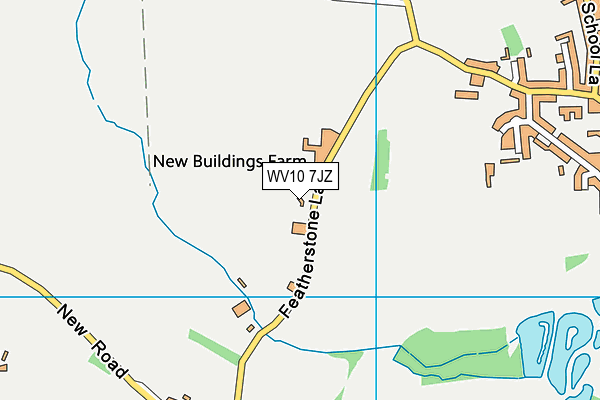 WV10 7JZ map - OS VectorMap District (Ordnance Survey)