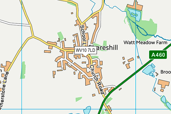 WV10 7LD map - OS VectorMap District (Ordnance Survey)