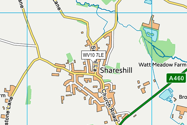 Havergal CofE (C) Primary School map (WV10 7LE) - OS VectorMap District (Ordnance Survey)