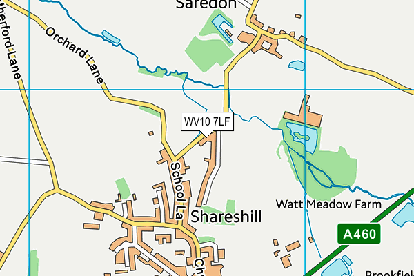 WV10 7LF map - OS VectorMap District (Ordnance Survey)