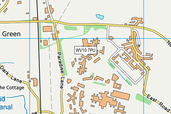 WV10 7PU map - OS VectorMap District (Ordnance Survey)