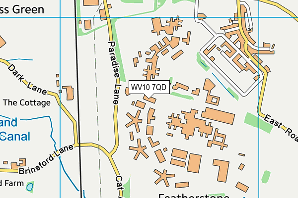 Hmp Oakwood map (WV10 7QD) - OS VectorMap District (Ordnance Survey)