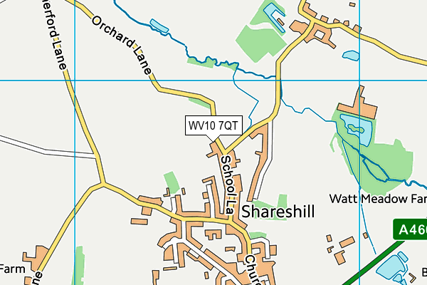 WV10 7QT map - OS VectorMap District (Ordnance Survey)