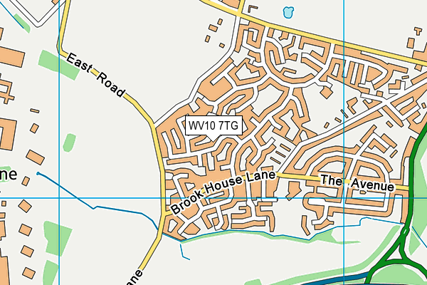 WV10 7TG map - OS VectorMap District (Ordnance Survey)