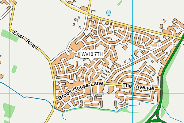 WV10 7TH map - OS VectorMap District (Ordnance Survey)