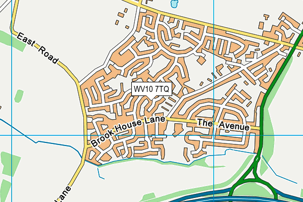 WV10 7TQ map - OS VectorMap District (Ordnance Survey)