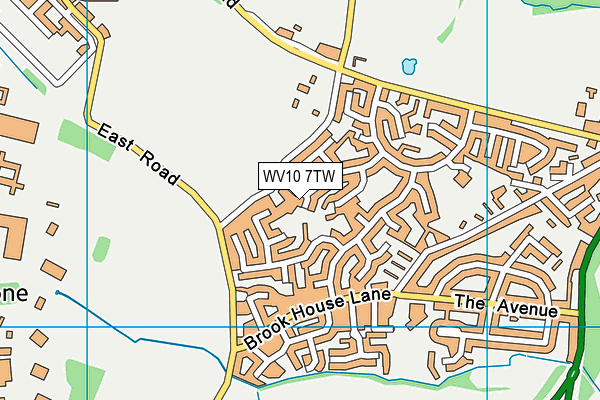 WV10 7TW map - OS VectorMap District (Ordnance Survey)