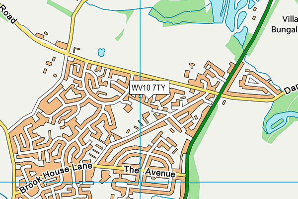 WV10 7TY map - OS VectorMap District (Ordnance Survey)