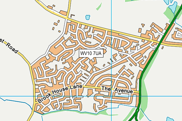 WV10 7UA map - OS VectorMap District (Ordnance Survey)