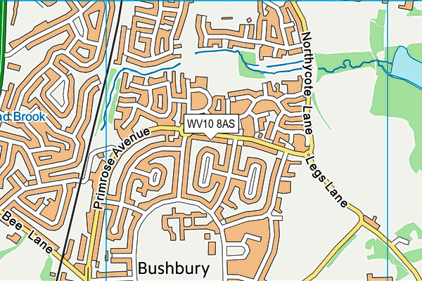 WV10 8AS map - OS VectorMap District (Ordnance Survey)