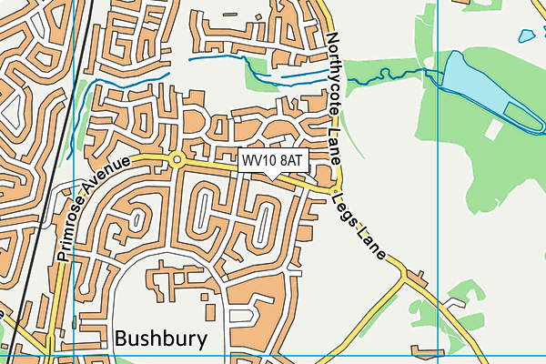 WV10 8AT map - OS VectorMap District (Ordnance Survey)