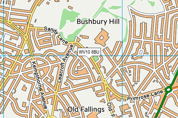 WV10 8BU map - OS VectorMap District (Ordnance Survey)