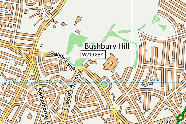 Bushbury Hill Primary School map (WV10 8BY) - OS VectorMap District (Ordnance Survey)