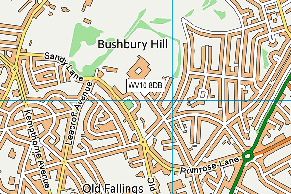 WV10 8DB map - OS VectorMap District (Ordnance Survey)