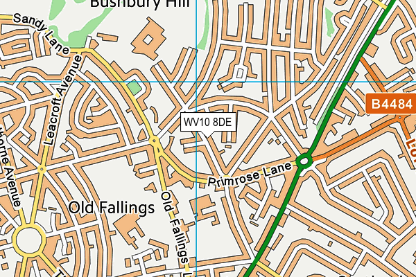 WV10 8DE map - OS VectorMap District (Ordnance Survey)