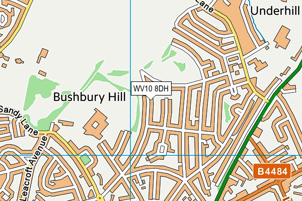 WV10 8DH map - OS VectorMap District (Ordnance Survey)