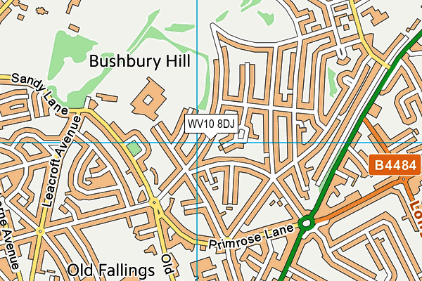 WV10 8DJ map - OS VectorMap District (Ordnance Survey)