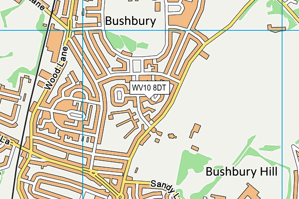 WV10 8DT map - OS VectorMap District (Ordnance Survey)