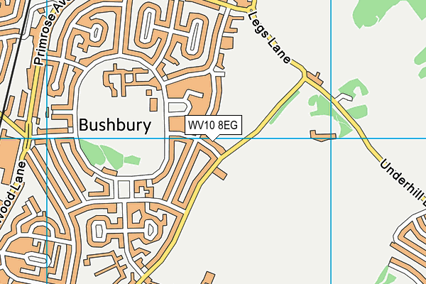 WV10 8EG map - OS VectorMap District (Ordnance Survey)