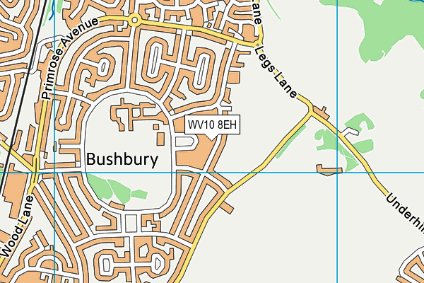 WV10 8EH map - OS VectorMap District (Ordnance Survey)