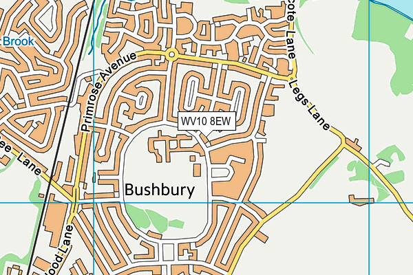 WV10 8EW map - OS VectorMap District (Ordnance Survey)